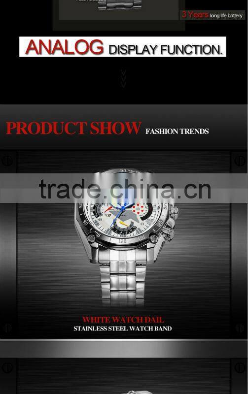 Men sports watch japan quartz movement custom watches fashion wrist branded stainless steel mens hand watch