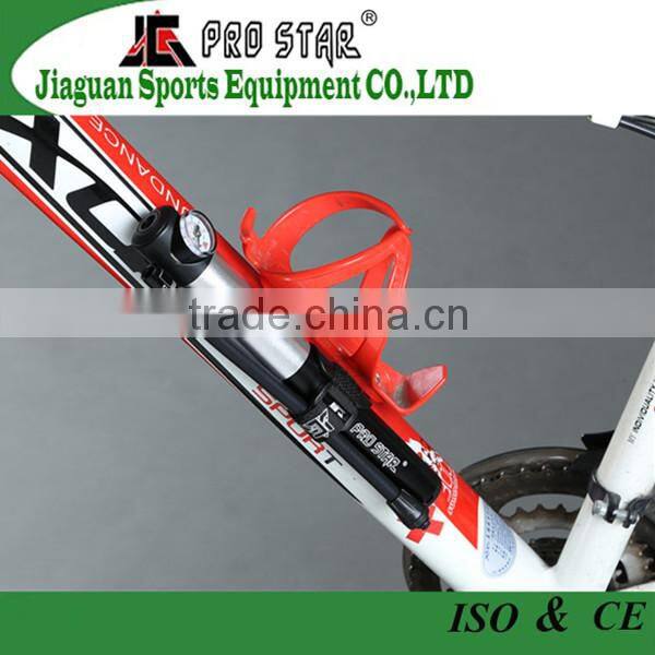 aluminum bicycle high pressure mini pump with gauge and hose