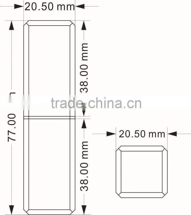 empty square matte black lipstick cosmetic container