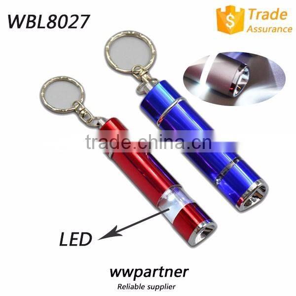 Metal LED Retractable Flashlight with Key Chain