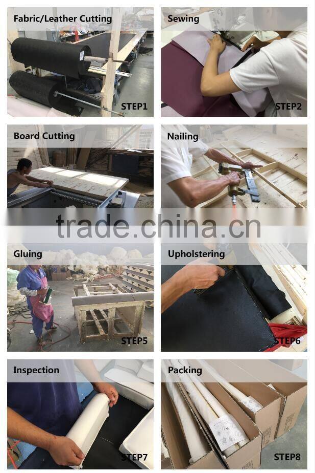 Stunning modern design LED bed in black leather