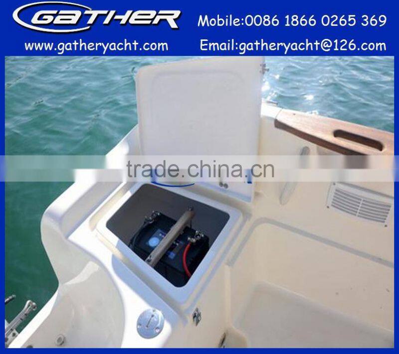 Hot sale fiberglass small hard top fishing boat