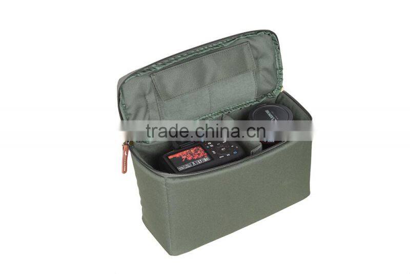 BinSing Polyester with Leather trim Dslr Camera M Shoulder bag