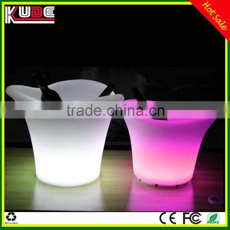 CE Approval Plastic Party Events Club Bar Used Illuminated LED plastic Ice Bucket for beer wine bottle