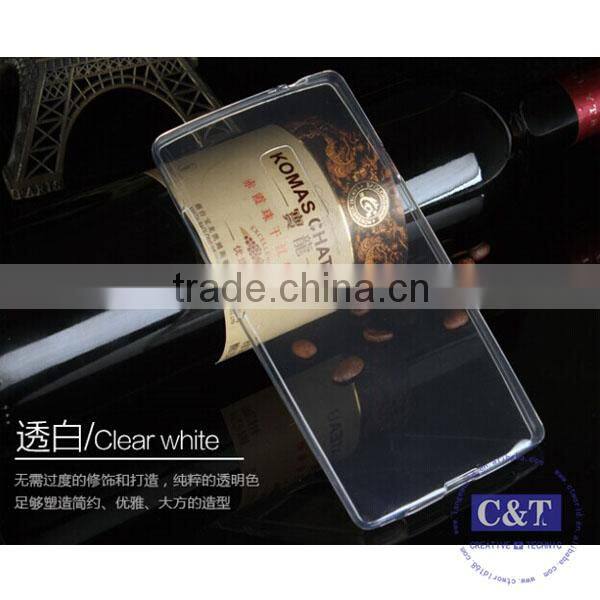 C&T New Design 0.3mm Crystal Clear Soft TPU Cover Case For Oneplus 2 Two 2nd