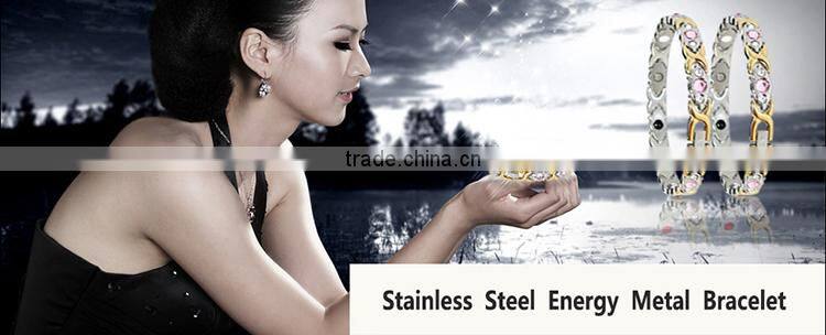 2016 new design fashion jewelry women's 4 in 1 bio negative magnetic bracelet