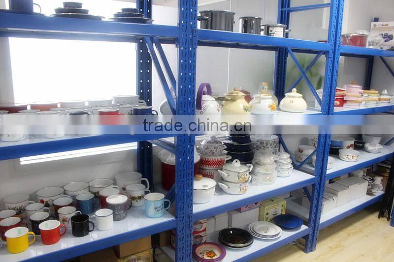 2016 best selling cheap enamel wash basin with decal flower