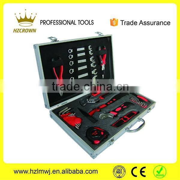 43Pcs professional aluminum case hand tools set