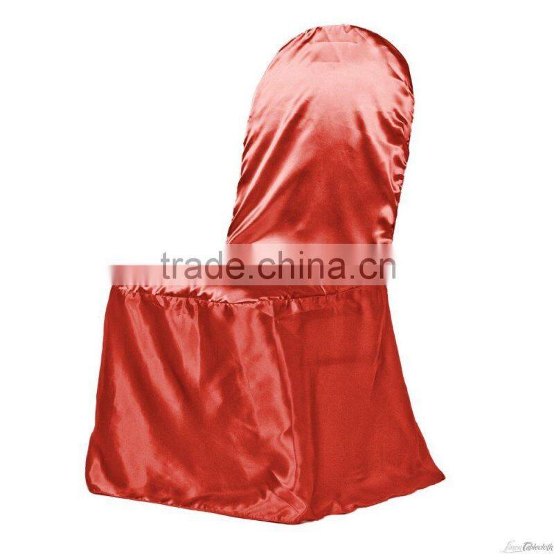 100% Purple polyester Satin Chair Cover for wedding