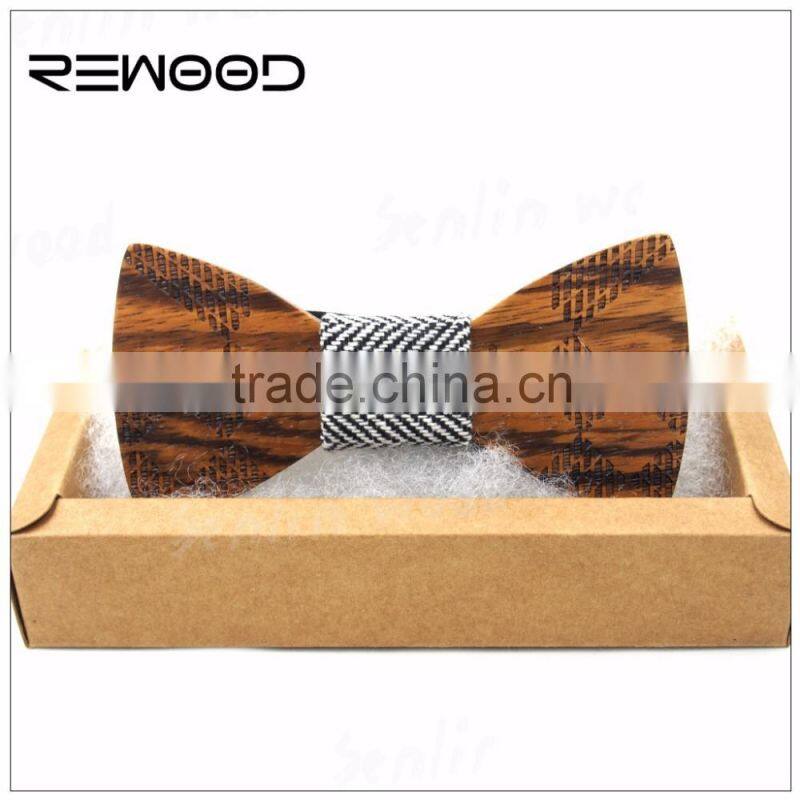 Handmade nature wooden bow tie factory