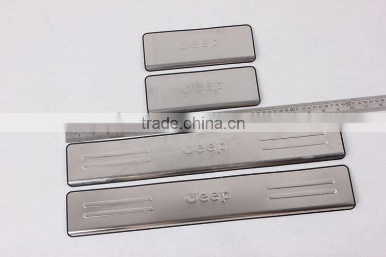Door Sill Scuff Plate Trim ABS Chrome 4 Pcs For Grand Cherokee 2014 Accessories