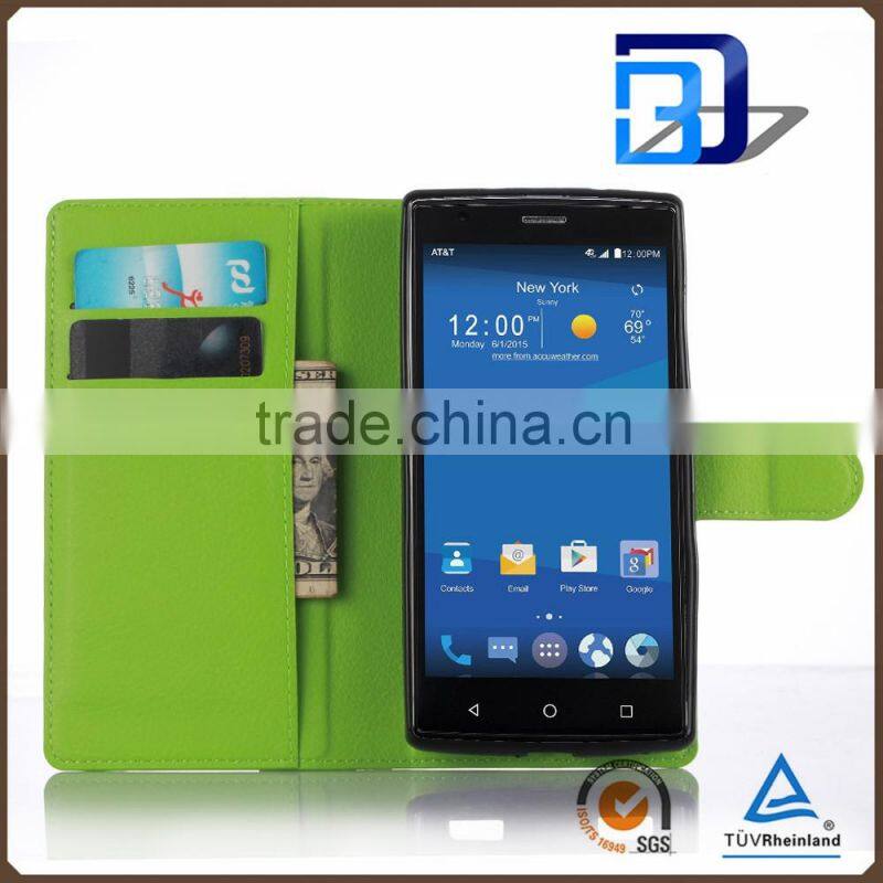 New products 2016 innovation product Stand Wallet Lychee Leather cover for ZTE Zmax 2 Z958 Z955L case mobile accessories