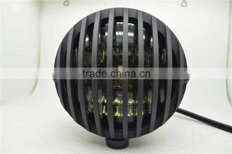 Smoke Lens Motorcycle Headlight Grille Headlight With Smoke Glass Lens