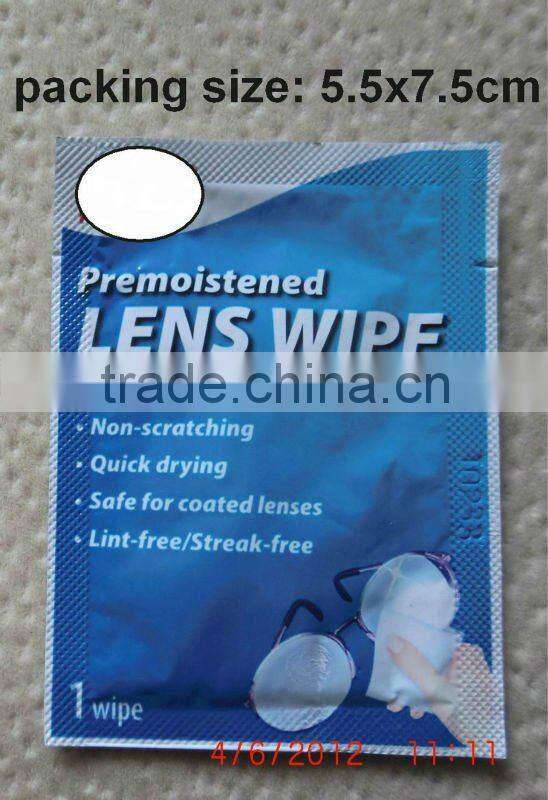 eyeglass cleaning wipe-individually wrapped lens,sunglasses cleaner