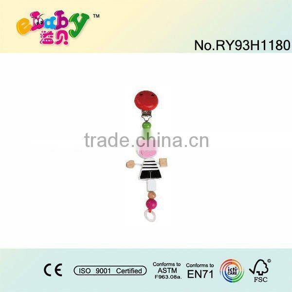 wooden pacifier chain