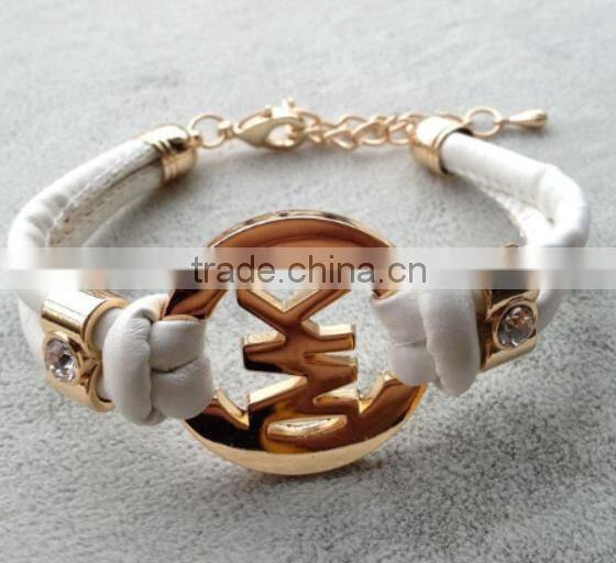 fashion vintage Pu leather lady leather bracelet wholesale