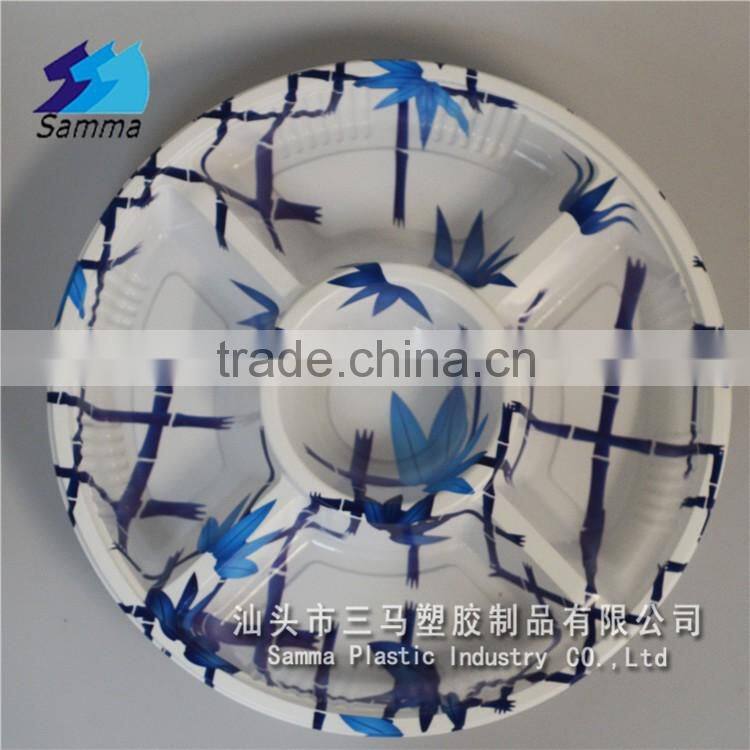 SM1-2120ZY-B 5 Compartment Food Grade Disposable Sushi Containers