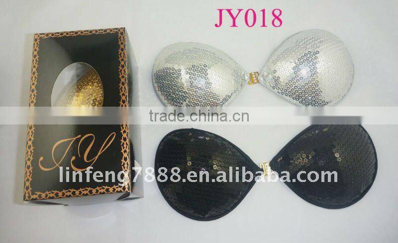 self-adhesive bra with sparkling sequins young ladies sexy underwear bra with photos
