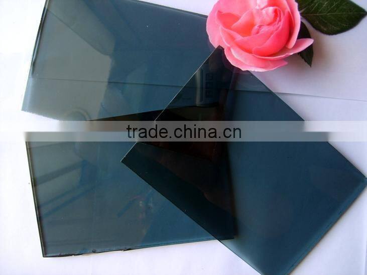 best prices Dark Blue Reflective Glass 4MM 5MM 6MM with ISO&CE certificate
