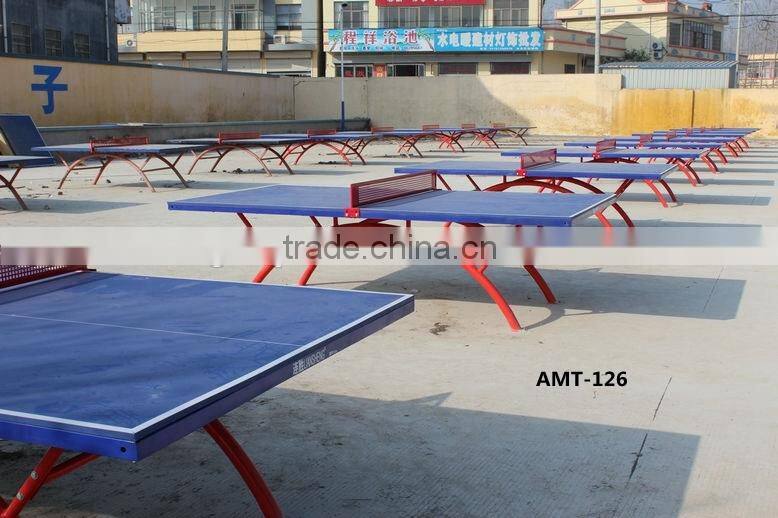 Blue color red frame table tennis table with Portable Post clip