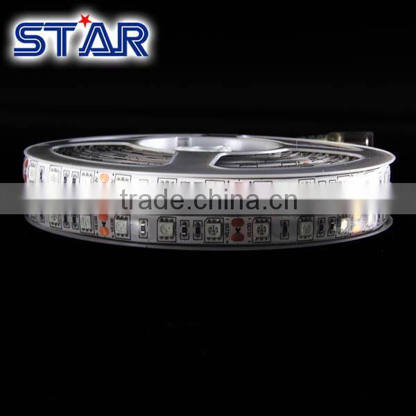 Hot selling DC12V 5050 60led/m amber flexible 5050 waterproof led strip light