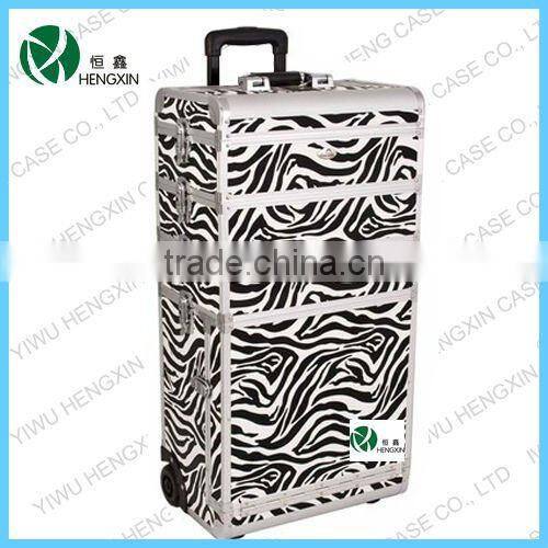 zebra professional rolling makeup case aluminum trolley makeup case