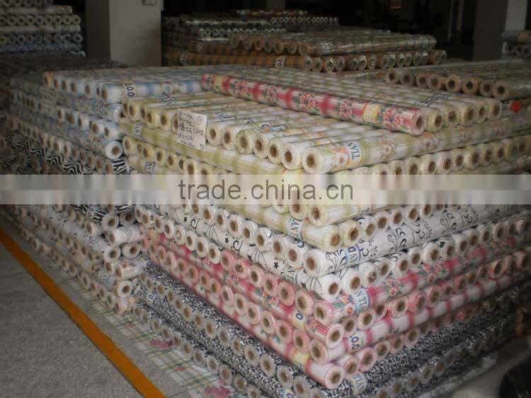 Newest transparent printed flowers all-in-one plastic table cloth roll/piece