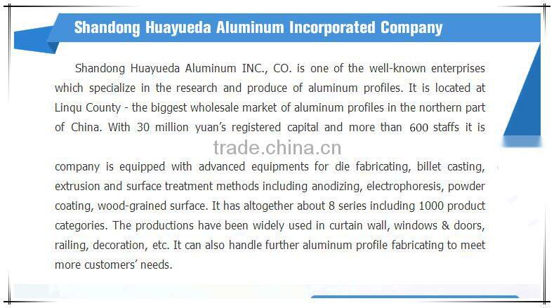 Factory Price 6063 T5 Aluminum Extrusion Profile for Doors and Windows