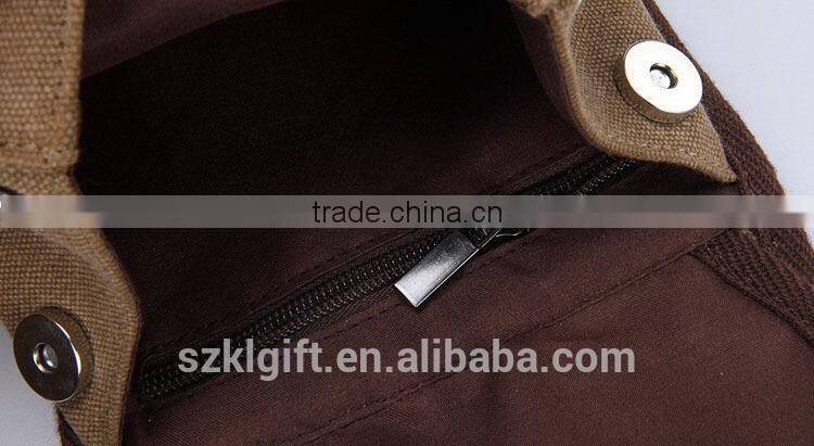 Hot selling canvas travel shoulder bag for men with low price