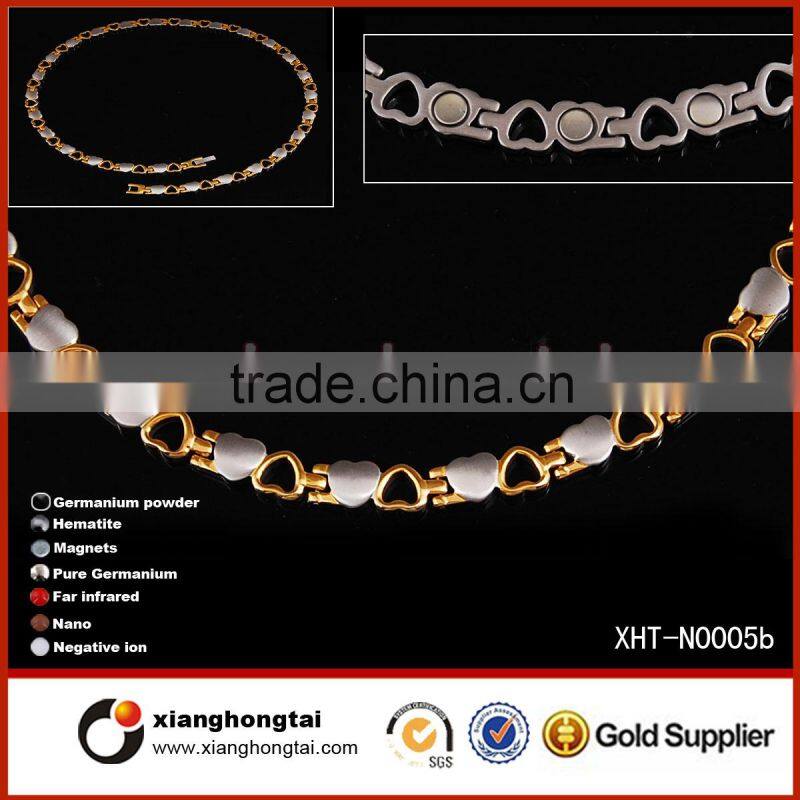 2015 stainless steel 18k gold plated jewelry set