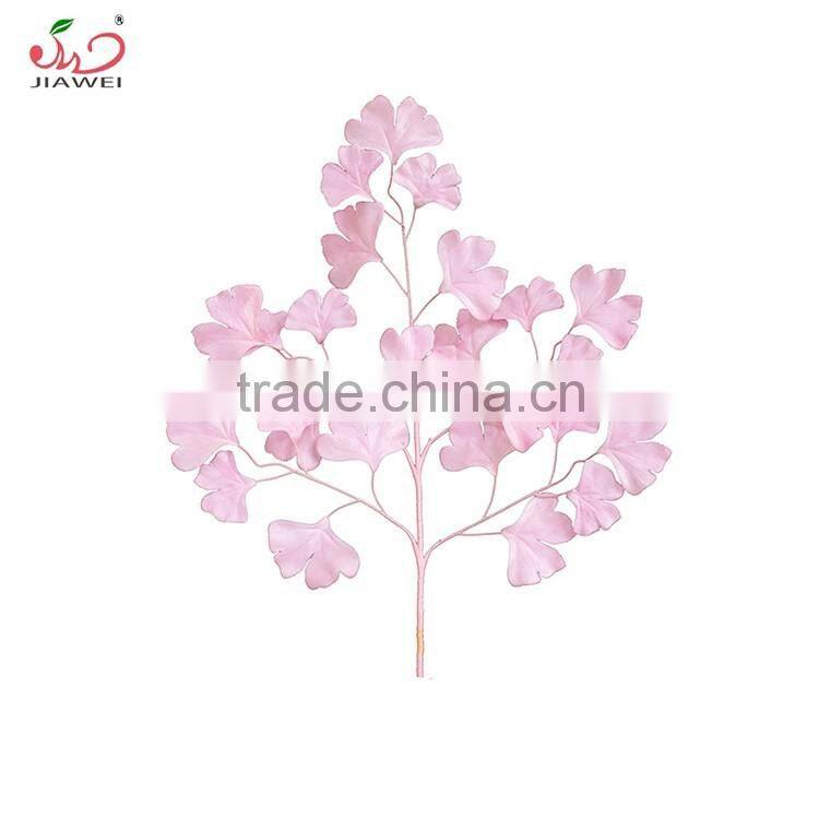 Yiwu wholesale artificial gingko tree branches and leaves indoor decoration