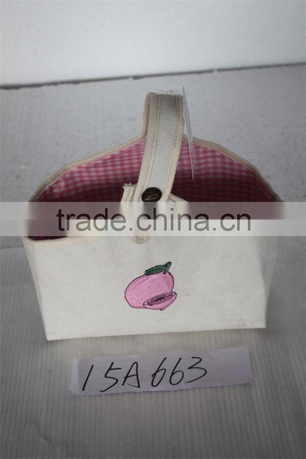 beautiful fabric bag with movable handle