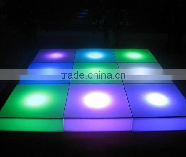 60x60x13CM Plastic waterproof color light bars discos party floor/bar party dance floor