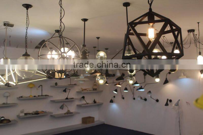 Antique Retro Industrial DIY Metal Cage Ceiling Lamp Light Pendant Home Cafe Bar