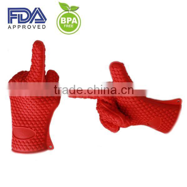 silicone finger tips gloves/silicone glove with five fingers