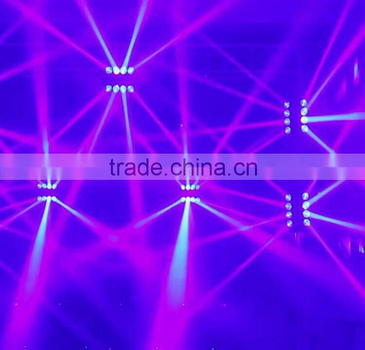 100% Factory Direct Sale White 8x10w or 4in1 RGBW 8pcs 12w Spider Surge 8 Sweeping LED Beam Effect