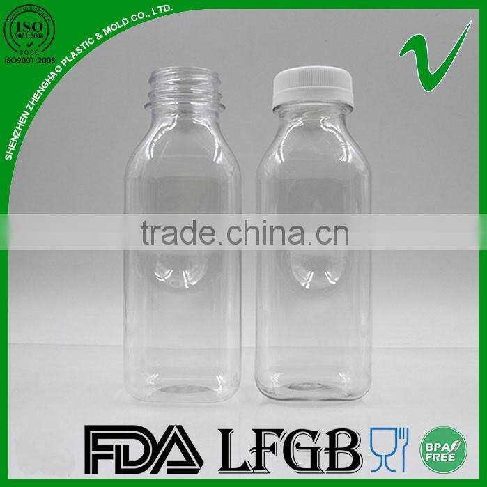 PET square empty 350ml cooking oil plastic bottle with food grade