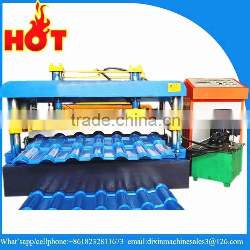 Most Popular Hydraulic Automatic Color Steel Metal Tile Sheet Roof Steel Glazed Roll Forming Machine