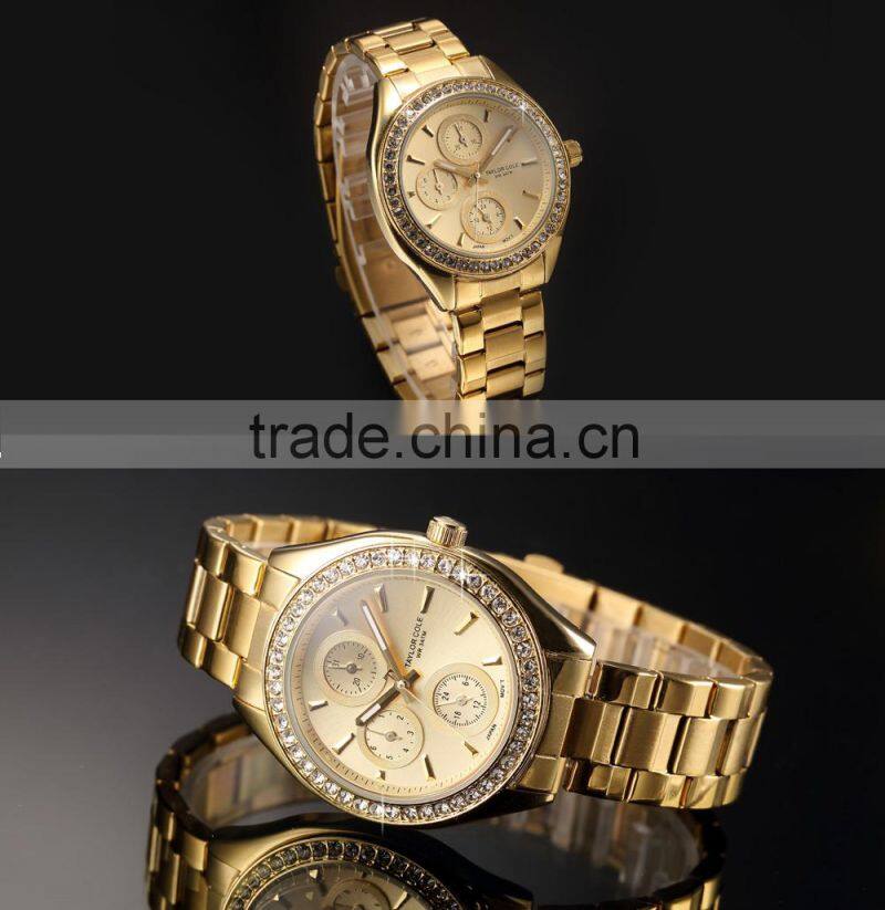Women Japan Quartz Movement Ladies Fancy Crystal Watches