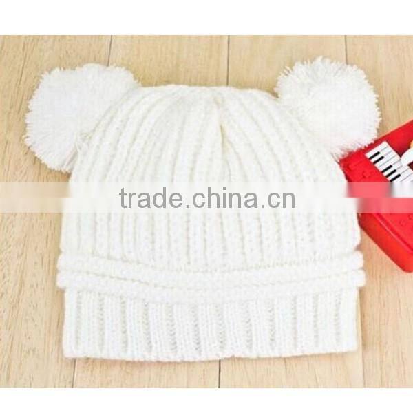Lovely Toddler Kids Baby Boys Girls Pom Pom Knit Crochet Casual Beanie Hats Cap