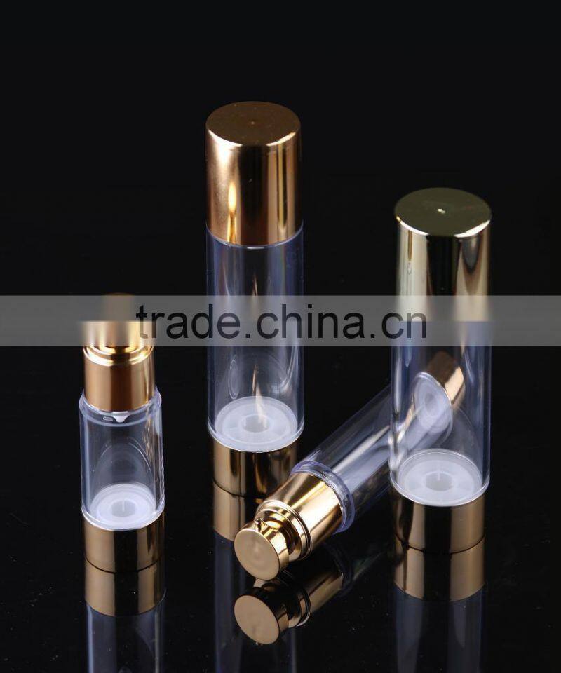 New style high quality round cosmetic airless pump bottle acrylic bottle for personal care