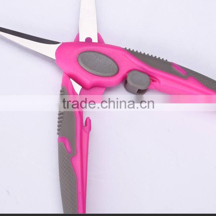 SS13016P -2016 New style and design 6.5 stainless steel tailor scissors with colorful plastich handle