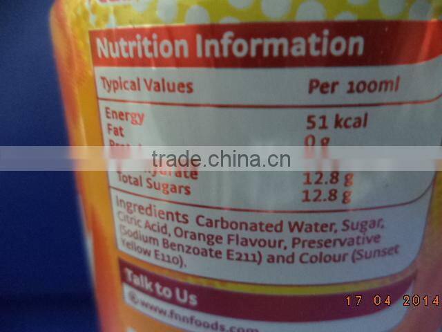 Carbonated Orange Flavoured Juice 325ml FMCG products