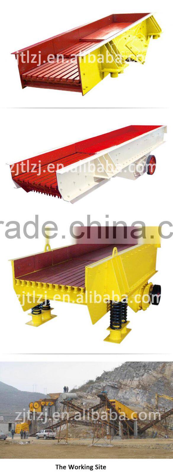 Professional vibrating feeder machine for mining provided by TongLi Machinery since 1958