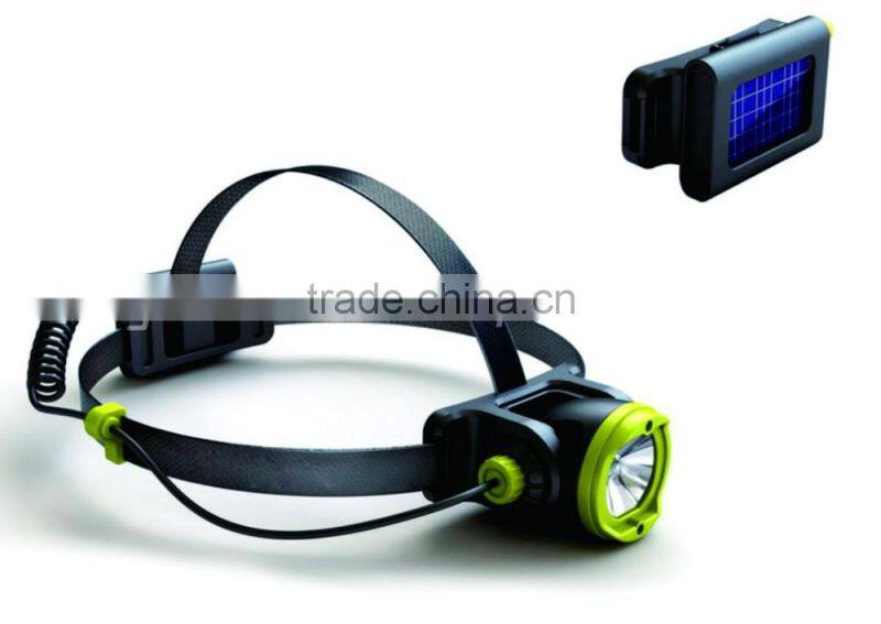 solar rechargeable newest design aluminum headlamp