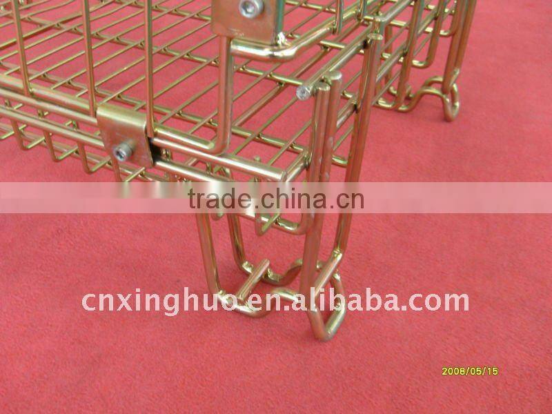European stackable wire basket/Foldable wire container/Hot design wire cage