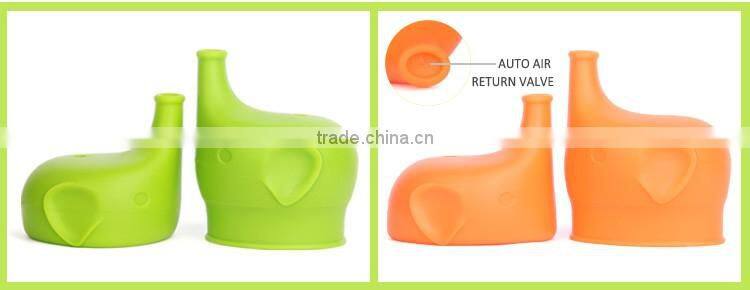 Kid product colorful leakproof food grade silicone sippy cup lid