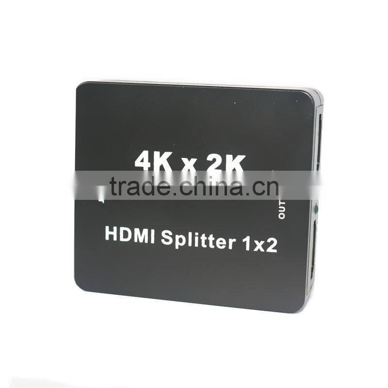 4K*2K MINI HDMI Splitter 1x2 ,1.4V HDMI splitter support 3D 2 in 1 out