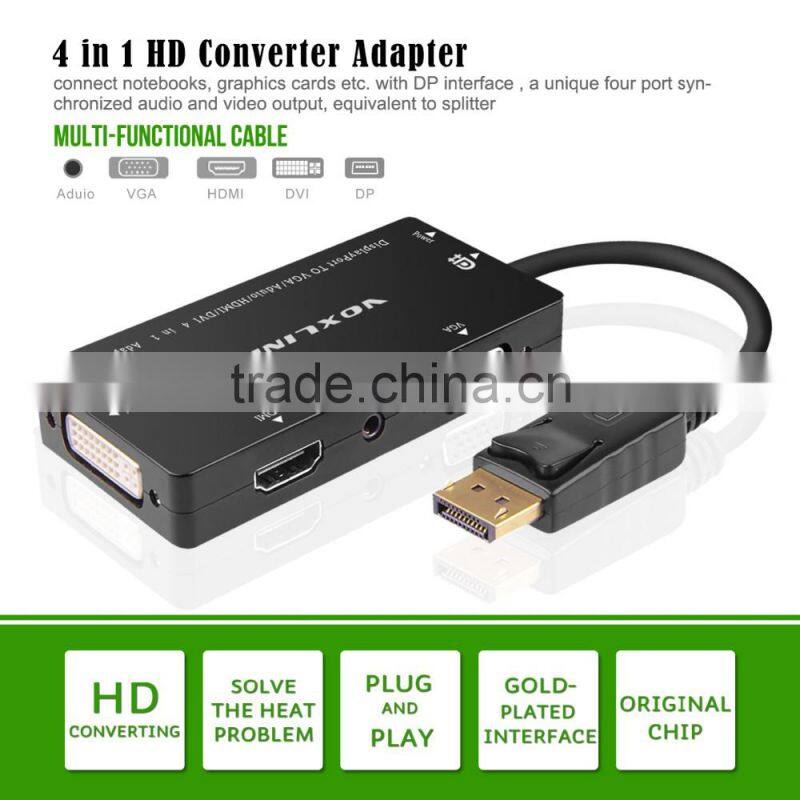 Voxlink new high speed gold plated DisplayPort TO VGA/Aduio/HDMI/DVI cable adapter for macbook