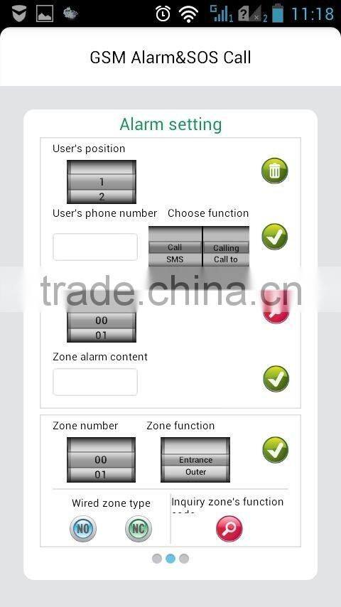 Auto Dialer wireless GSM SMS Alarm System with APP